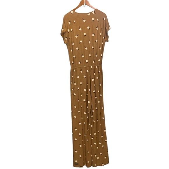 Matilda Jane Up in Front Wide Leg Mustard Floral Jersey Romper - Picture 6 of 10